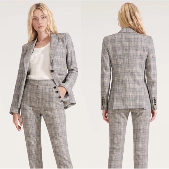Veronica Beard Gray Plaid Blazer - Picture 1 of 7